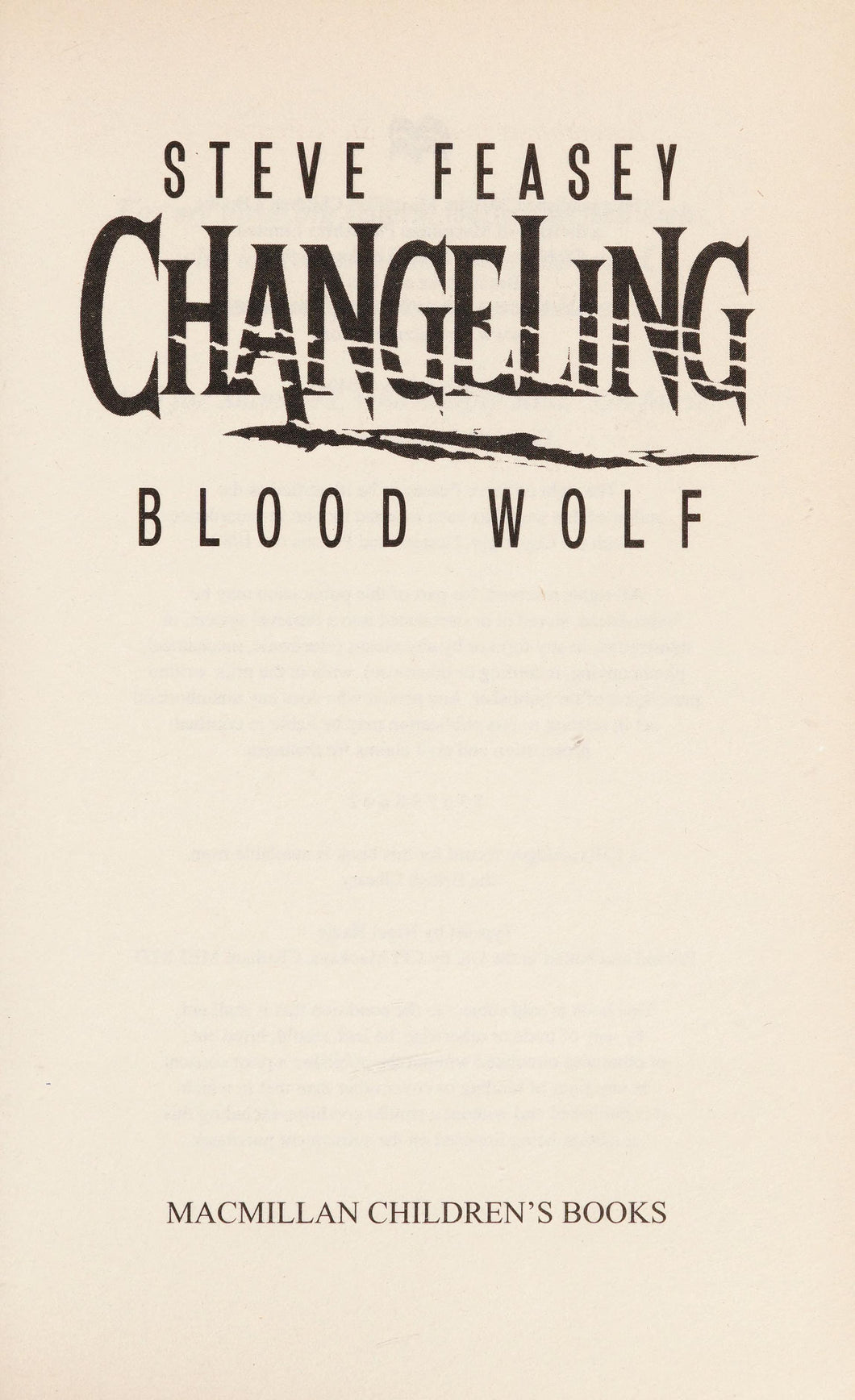 Blood Wolf: Changeling 3
