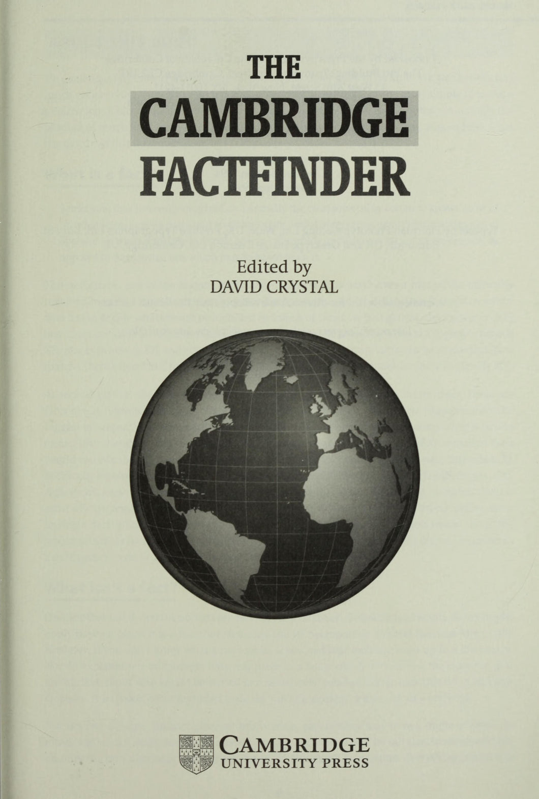 The Cambridge Factfinder Updated Edition