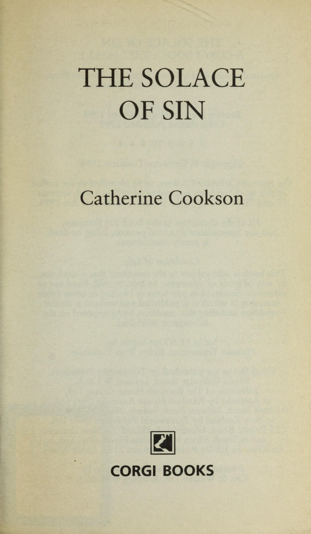 The Solace Of Sin