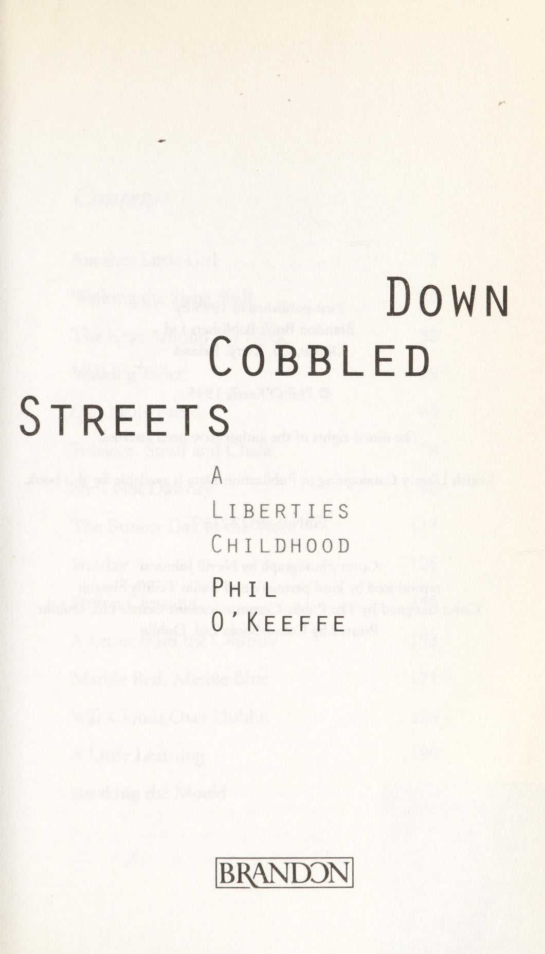Down Cobbled Street