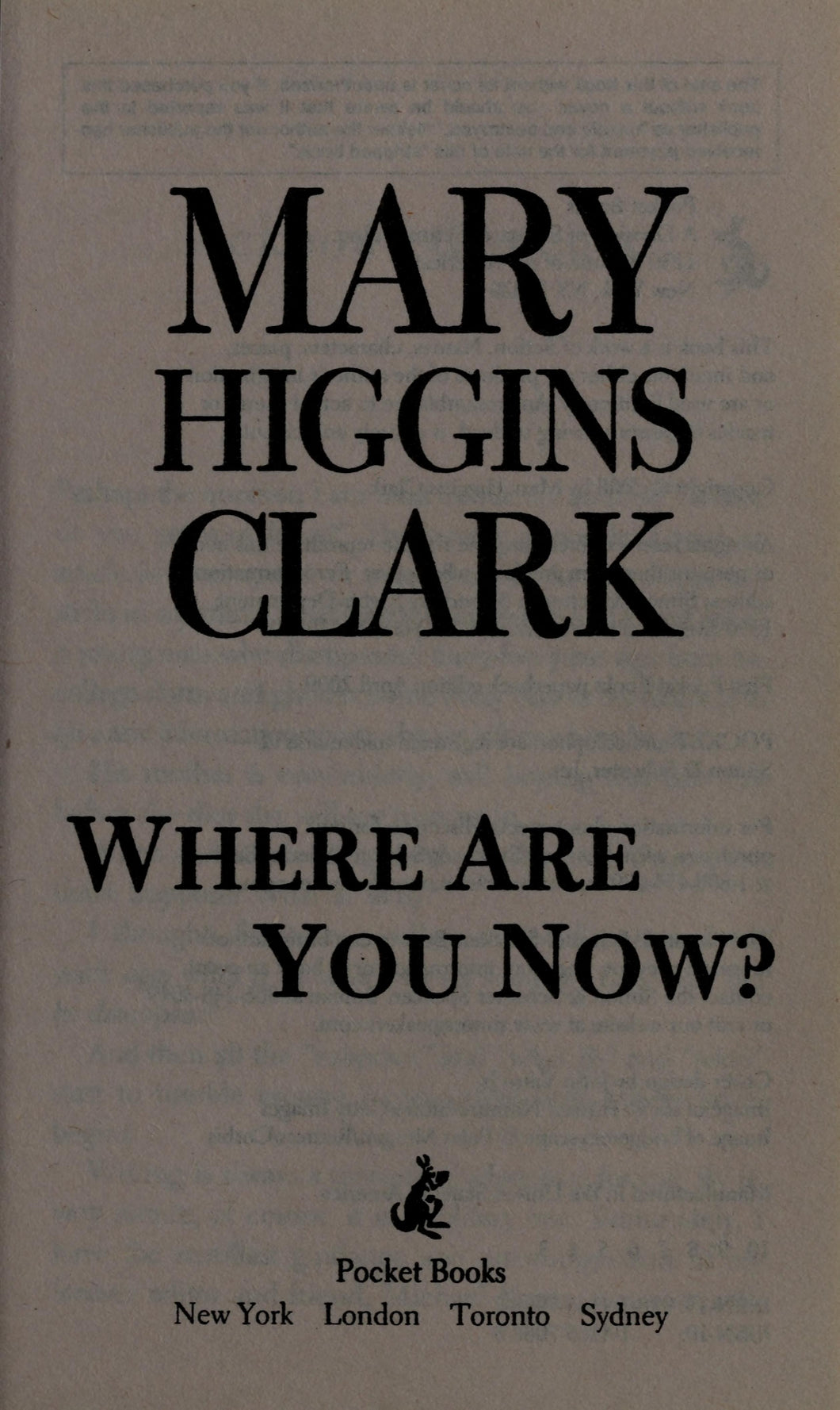 Where Are You Now?